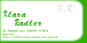 klara radler business card
